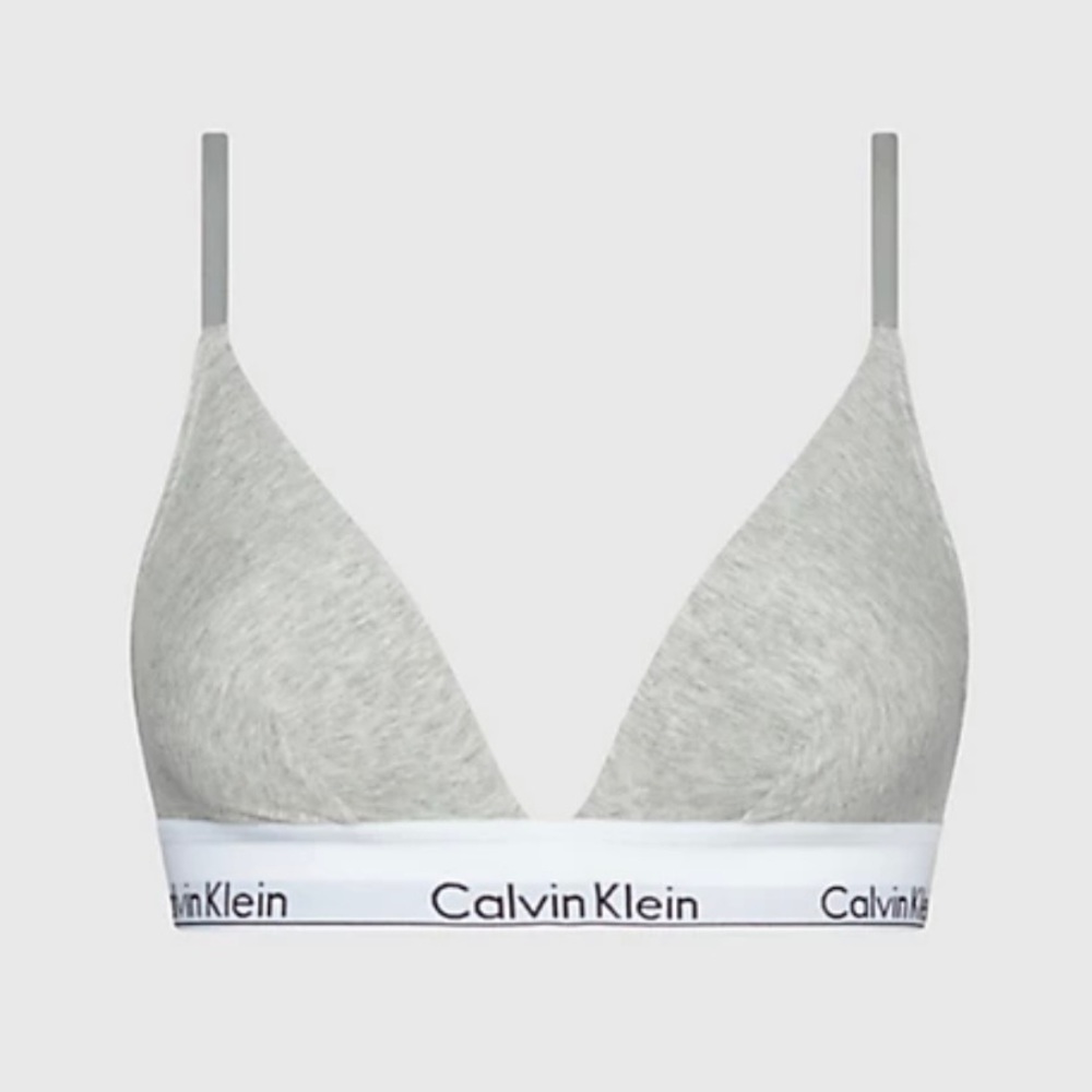 NWT Calvin Klein Triangle Cotton Padded Bra Adjustable Strap Size X-Large
